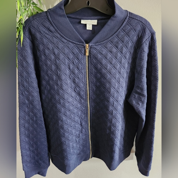 Charter Club NWOT Women’s Blue, Quilted, Athleisure Jacket - Picture 1 of 4